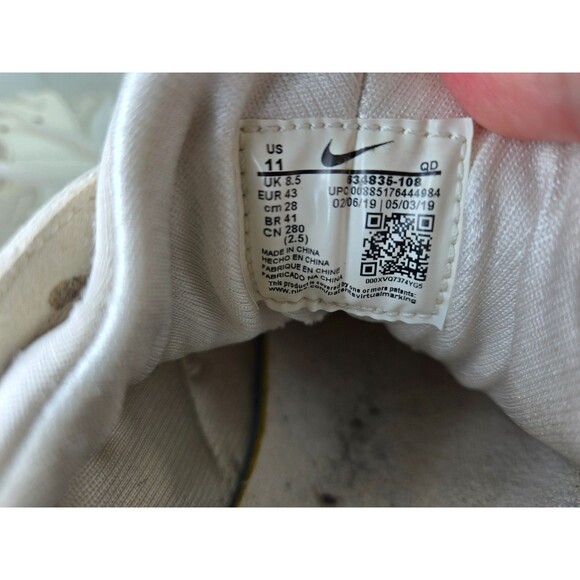 Nike Air Huarache Run Shoes Women's 11 Triple White Athletic Running Sneakers - Picture 8 of 8